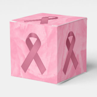 Designer Pink Ribbon Favour Box