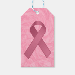 Designer Pink Ribbon Gift Tags