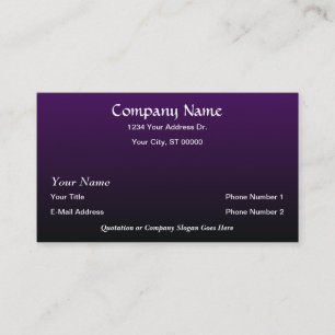 Designer Purple Black Fade Business Cards