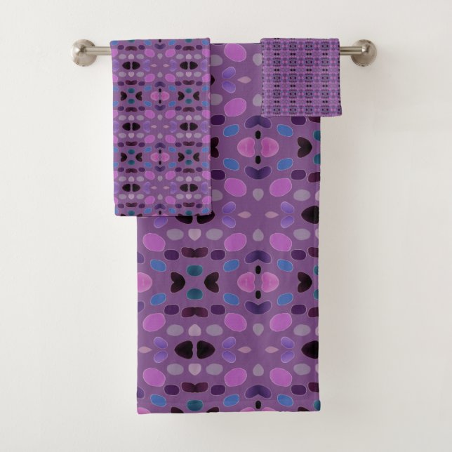 Designer Purple Towel Set (Insitu)