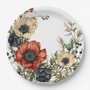 Designer Series Florals Paper Plate
