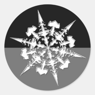 Designer Snowflake Holiday Cards Envelope Stickers