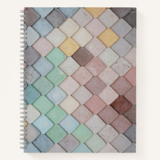 Designer Spiral Tile Notebook