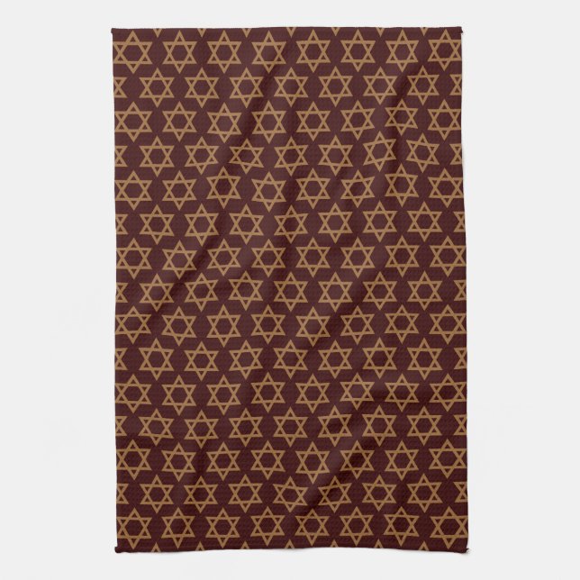 Designer Star of David Tea Towel (Vertical)