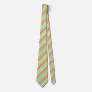 Designer Striped Tie Orange Blue Stripes Colours