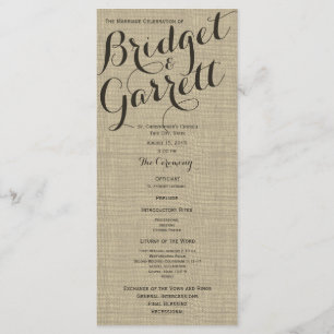 Designer Text Wedding Program Programme