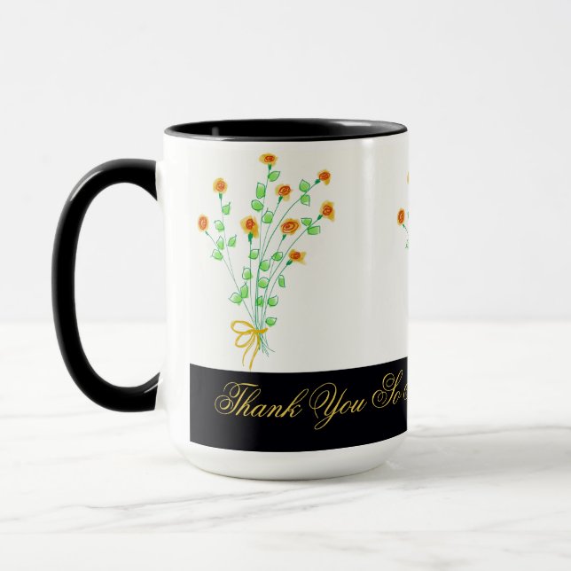Designer Thank You So Much Coffee Mug (Left)