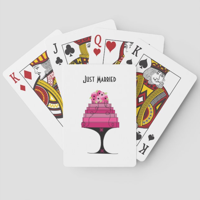 Designer Wedding Cake Playing Cards (Back)