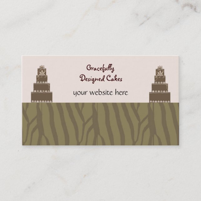 Designer Wedding Cakes Business Card (Front)