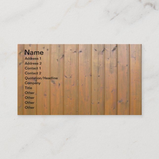 Designer Wooden Fence Business Cards (Front)