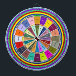 Designers Colour Hex Code Chooser Dartboard<br><div class="desc">Looking for the perfect colour combo for your next project or design? Try out the random hex colour picker for artists, designers, decorators and painters to coordinate the perfect array of colours. Plenty of colour choices and several shades of grey with black and white in the middle. A perfect weapon...</div>