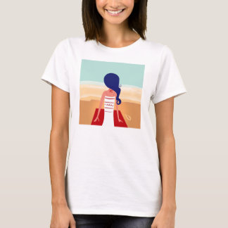 Designers ladies tshirt with Beach girl