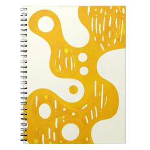 Designer's Notebook with Abstract Yellow Art
