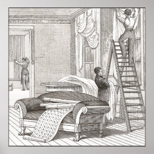 Designing Gentlemen Vintage Interior Decorator Poster
