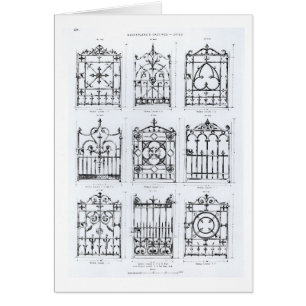 Designs for cast-iron railings, from 'Macfarlane's