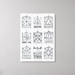 Designs for cast-iron railings, from 'Macfarlane's Canvas Print