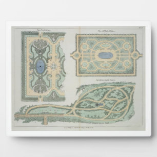 Designs for French, Old English and Modern English Plaque