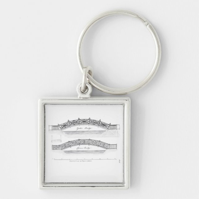 Designs for garden bridges, published 1773 (engrav key ring (Front)