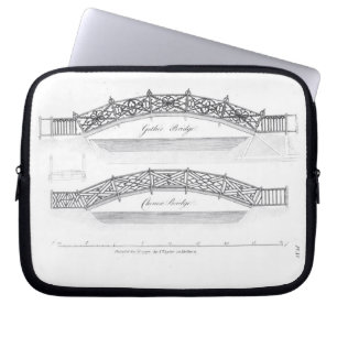 Designs for garden bridges, published 1773 (engrav laptop sleeve