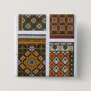 Designs for Majolica and Enamelled Tiles for Maw & 15 Cm Square Badge