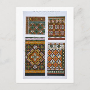 Designs for Majolica and Enamelled Tiles for Maw & Postcard