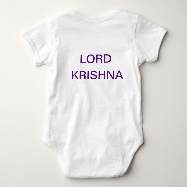 desin is lord krishna  baby bodysuit (Back)