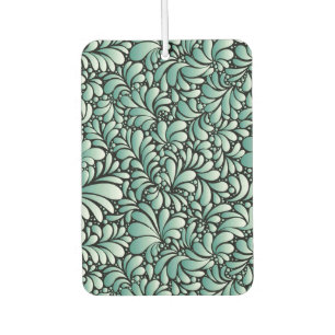 Desirable Fleur Pattern in Minty Green Car Air Freshener