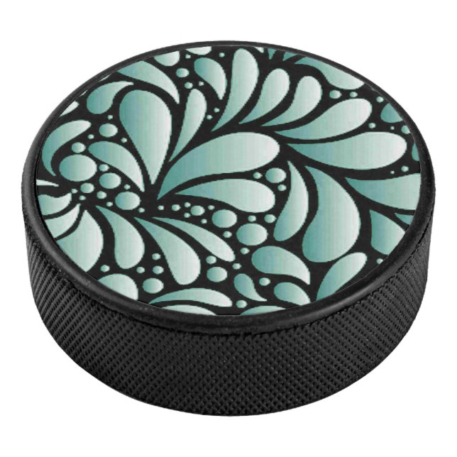 Desirable Fleur Pattern in Minty Green Hockey Puck (3/4)