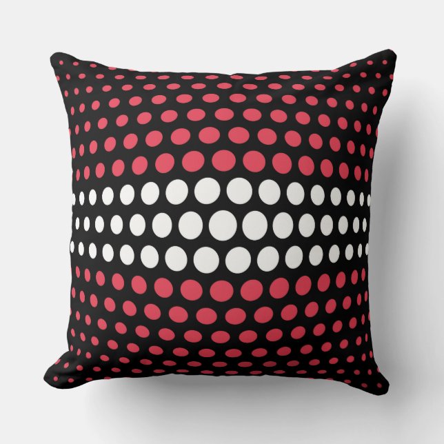 Desire and White Polka Dots Pattern Cushion (Front)