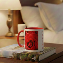 Desire Red Roses 11oz Two-Tone Mug Red