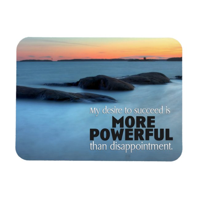 "Desire to succeed" Motivation Affirmation Magnet (Horizontal)