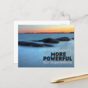 "Desire to succeed" Motivation Affirmation Postcard