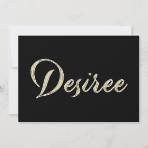 Desiree white gold Handwriting Card