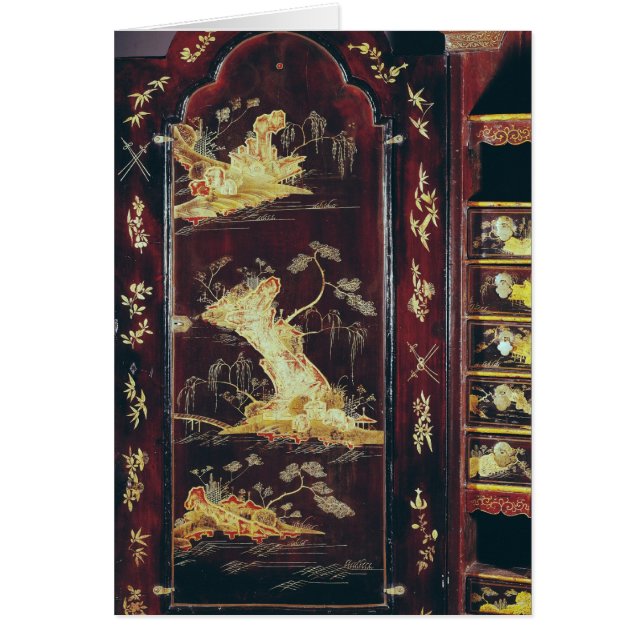 Desk decorated with Chinese lacquer (Front)