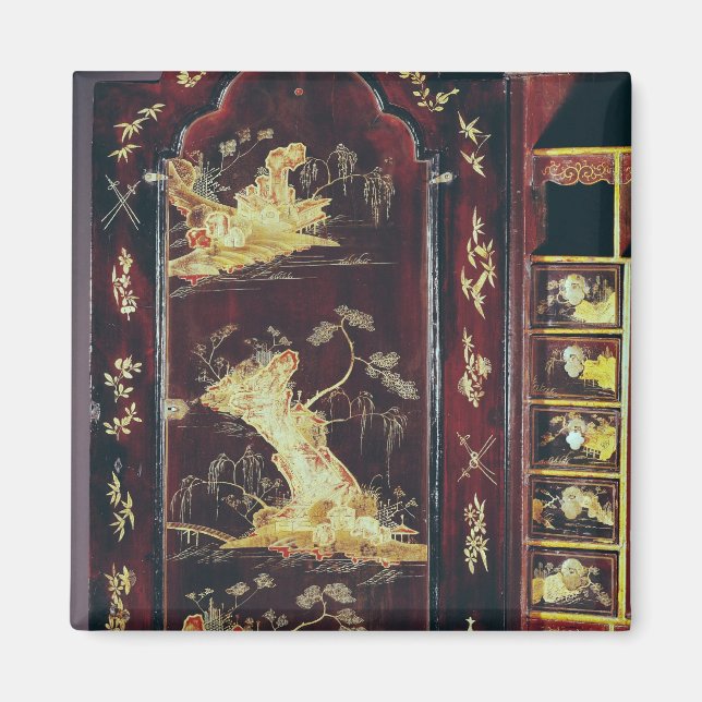 Desk decorated with Chinese lacquer Magnet (Front)