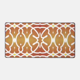 Desk Mat, A vintage brown & white classic design Mat