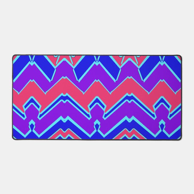 Desk Mat, An elegant multicolor zigzag design  Des Mat (Front)