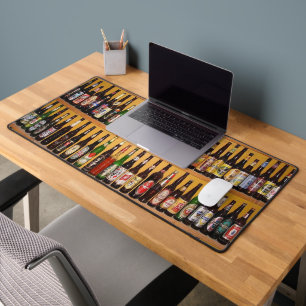 Desk Mat Beer Bottles