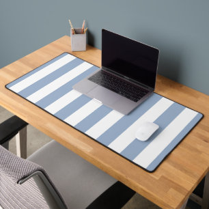 Desk Mat Blue & White Stripe