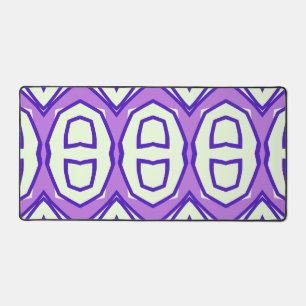 Desk Mat, Modern purple & white classic design Mat