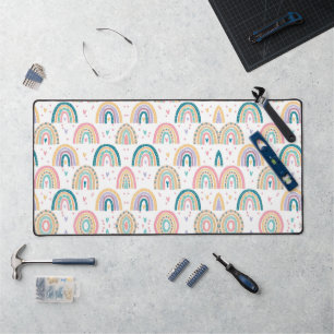Desk Mat Rainbow Watercolor 