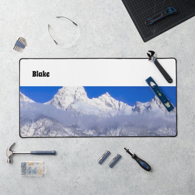 Desk Mat Snow Cold Mountains Nature (Workstation)