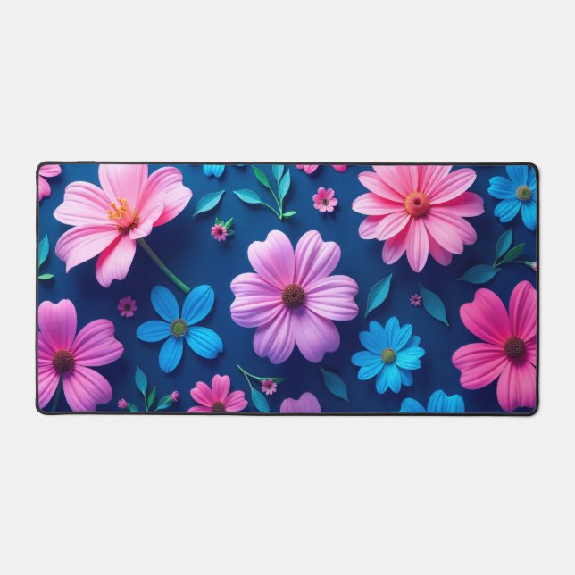 Desk Mat With An Array Of Flowers (Front)