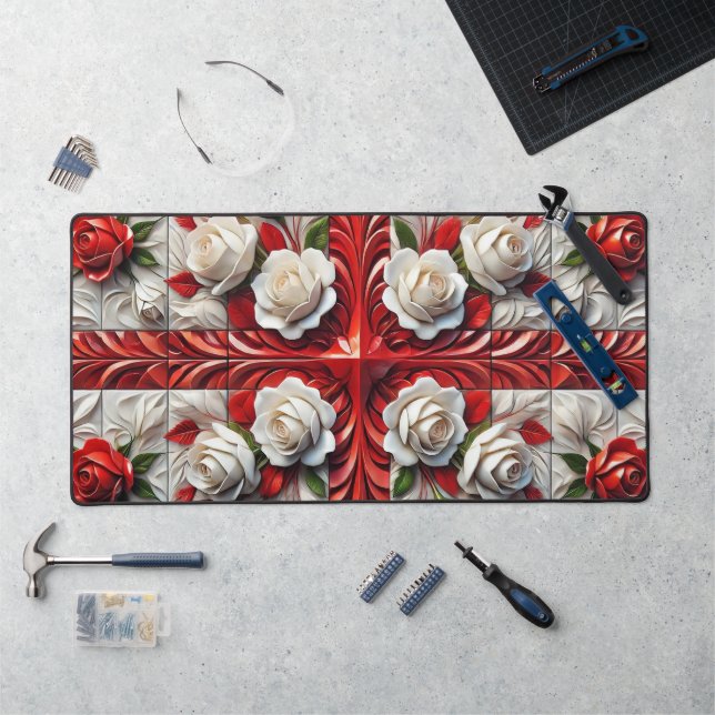 Desk Mat with colors of flag of England, UK (Workstation)