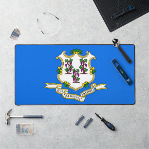 Desk Mat with flag of Connecticut, USA