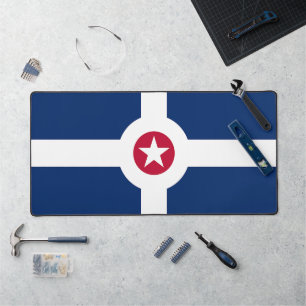 Desk Mat with flag of Indianapolis, USA