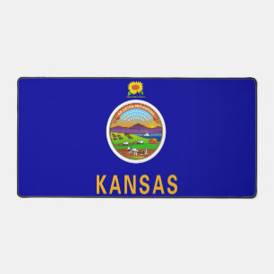 Desk Mat with flag of Kansas State, USA