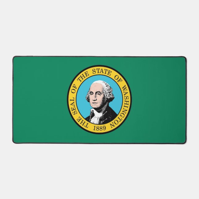 Desk Mat with flag of Washington State (Front)