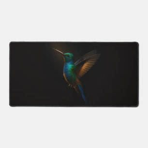 Desk Mat with Flying Hummingbird