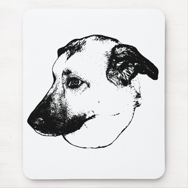 Desk Muse, Bold Outline Mouse Pad (Front)